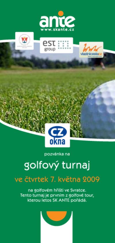 Golfov turnaj Ante - pozvnka